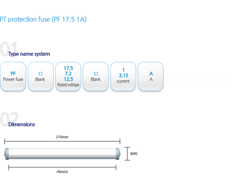 PT protection fuse (PF 25P 1B)